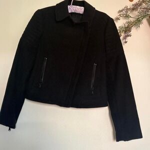 VINCE Black Wool Moto Jacket – NWOT